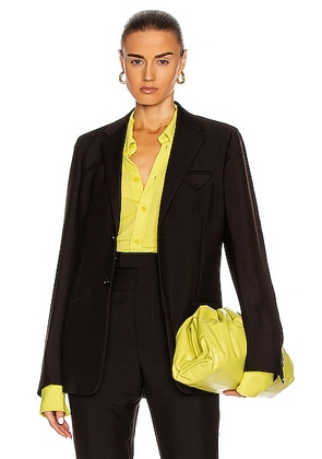 Bottega Veneta Tailored Jacket in Fondant in Fondente - Black. Size 38 (also in ).