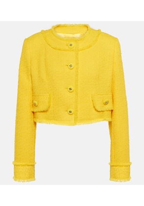 Dolce&Gabbana Cropped wool-blend tweed jacket