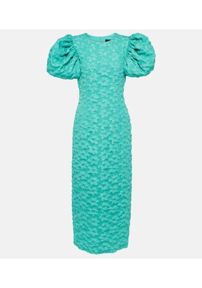 Rotate Jacquard midi dress