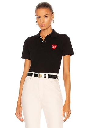 COMME des GARCONS PLAY Polo T-Shirt in Black - Black. Size XS (also in ).