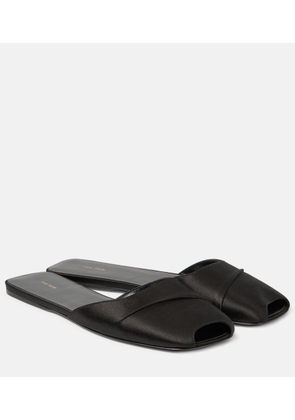 The Row Milla satin slides
