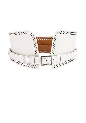 ALAÏA Vienne Belt in Blanc Optique - White. Size 85 (also in 65).