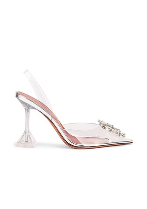 AMINA MUADDI Begum Glass Heel in Transparent - White. Size 38 (also in 37, 39, 39.5, 40, 40.5).