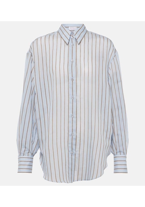 Brunello Cucinelli Cotton-blend lame shirt