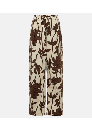 Brunello Cucinelli Printed cotton poplin cargo pants