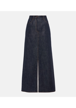 Brunello Cucinelli Denim maxi skirt
