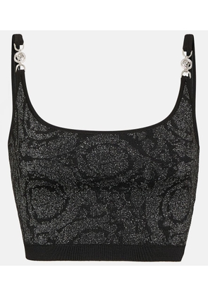 Versace La Greca Medusa '95 knit crop top