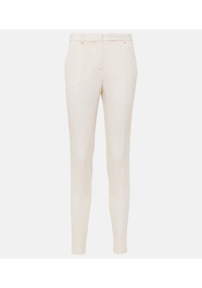 Versace High-rise wool slim pants