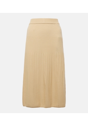 Joseph Ribbed-knit wool midi skirt