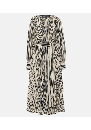 Proenza Schouler Carol striped chiffon midi dress