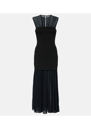 Proenza Schouler Niki pleated sheer jersey midi dress