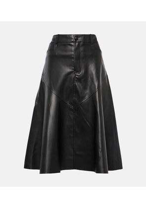 Proenza Schouler White Label Jesse faux leather midi skirt