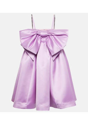 Nina Ricci Bow-detail duchesse satin minidress