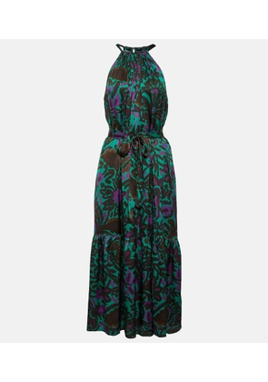 Velvet Kareese printed satin midi dress