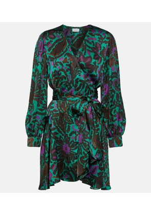 Velvet Bridget printed satin minidress