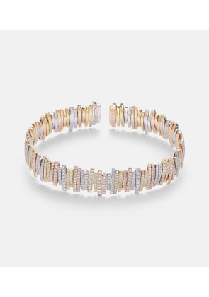 Suzanne Kalan 18kt yellow, rose, and white gold bracelet with diamonds
