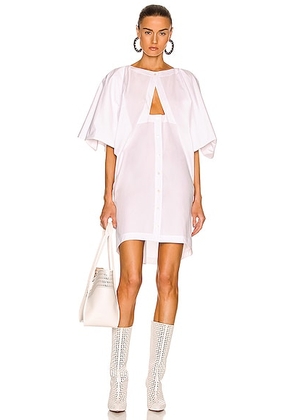 ALAÏA Sleeveless Hooded Dress in Blanc - White. Size 36 (also in ).