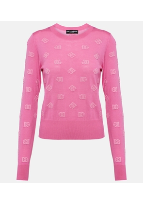 Dolce&Gabbana Wool and silk jacquard sweater