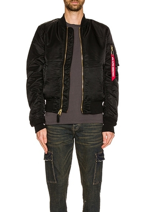 ALPHA INDUSTRIES MA-1 Slim Fit in Black - Black. Size L (also in M, XXL/2X).