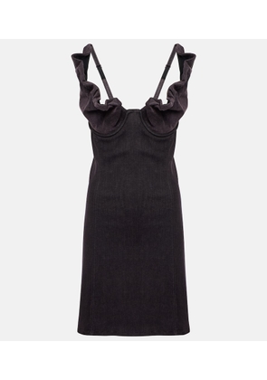 Y/Project Ruffled denim minidress
