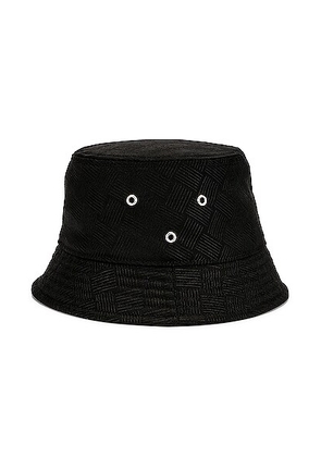 Bottega Veneta Intreccio Jacquard Nylon Bucket Hat in Black - Black. Size M (also in S).