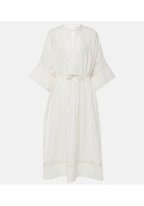 Yves Salomon Belted cotton-blend maxi dress
