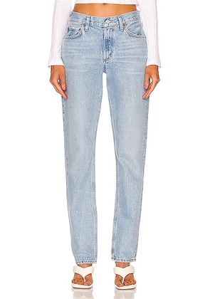 AGOLDE Lyle Low Rise Slim Jeans in Switch - Denim-Light. Size 31 (also in 34).