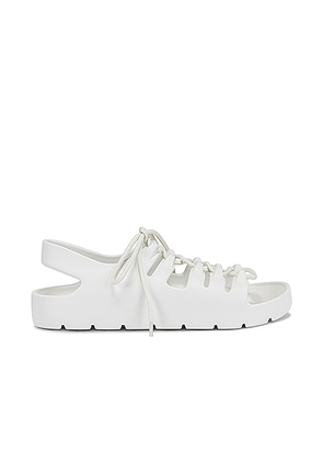 Bottega Veneta Jelly Lace Up Sandals in Chalk - White. Size 41 (also in 39).