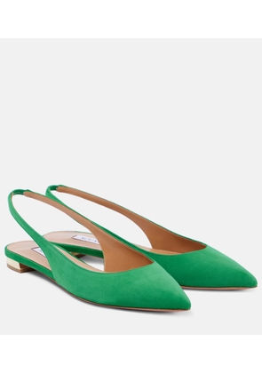 Aquazzura Purist suede slingback flats