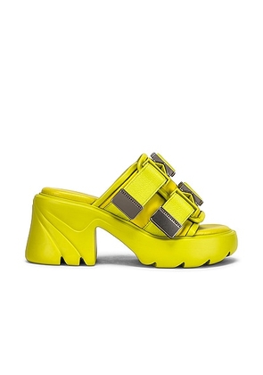Bottega Veneta Flash Buckle Mule Sandals in Kiwi - Yellow. Size 35 (also in ).