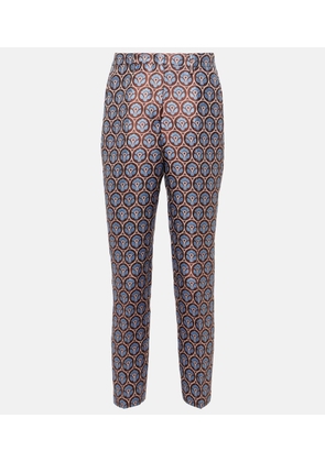 Etro Cropped jacquard slim pants