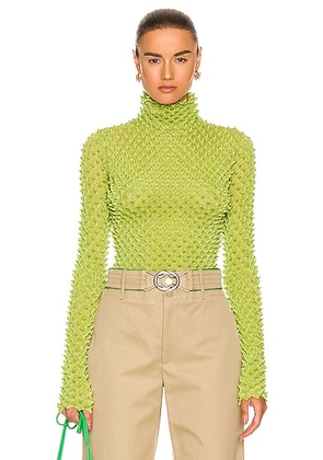 Bottega Veneta Lightweight Dragon Underpinning Sweater in Kiwi - Green. Size M (also in ).