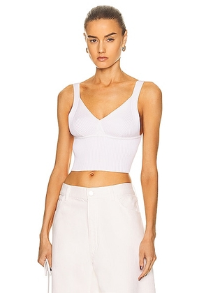 ALAÏA Rib Top in Blanc - White. Size 44 (also in ).