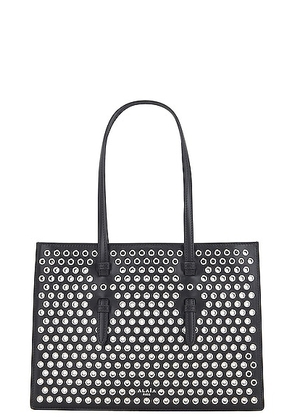 ALAÏA Flat Mina Small Bag in Noir - Black. Size all.