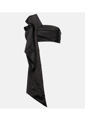 Simone Rocha Floral-applique draped crop top