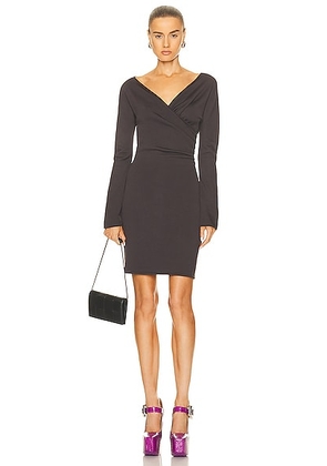 Bottega Veneta Long Sleeve Mini Dress in Fondant - Brown. Size M (also in ).