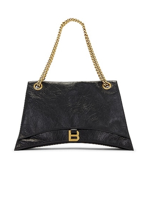 Balenciaga Large Crush Chain Shoulder Bag in Black - Black. Size all.