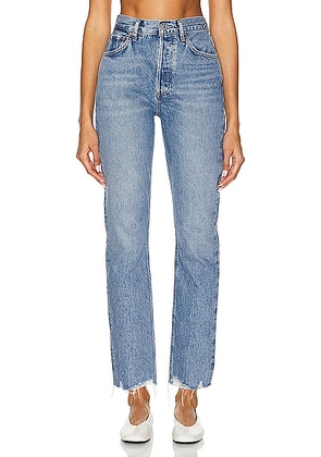 AGOLDE Riley High Rise Straight Crop in Haven - Denim-Light. Size 32 (also in ).