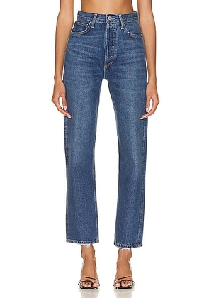 AGOLDE 90's Pinch Waist Jeans in Range - Denim-Dark. Size 23 (also in 24, 25, 26, 27, 28, 29, 30, 31, 32, 33, 34).