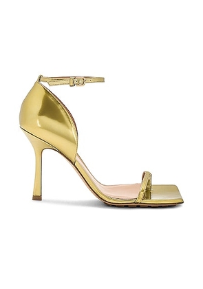 Bottega Veneta Stretch Sandal in Gold - Metallic Gold. Size 36 (also in 36.5, 37, 37.5, 39, 40, 41).