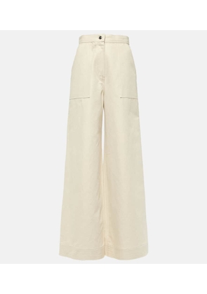 Max Mara Oboli cotton and linen wide-leg pants