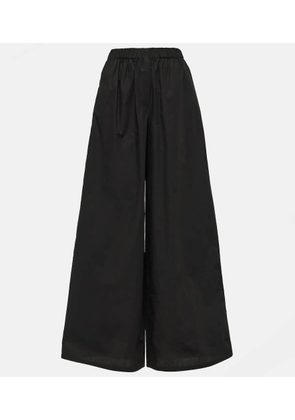 Max Mara Navigli high-rise cotton wide-leg pants