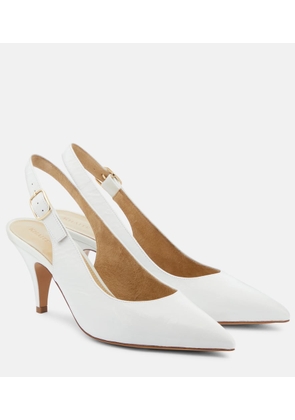 Khaite River leather slingback pumps