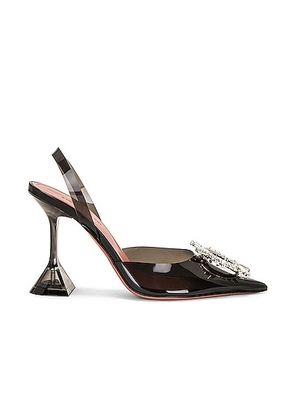AMINA MUADDI Begum Glass Sling Heel in Black - Black. Size 36.5 (also in 37, 38, 38.5, 39).