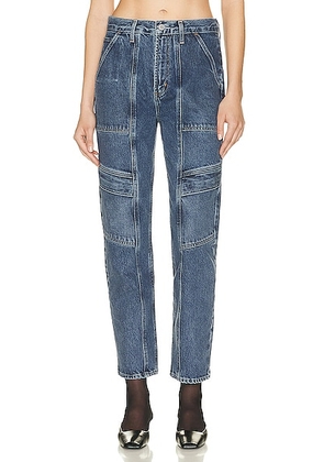 AGOLDE Cooper Cargo Jeans in Regulation - Denim-Dark. Size 28 (also in 29, 33).