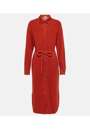 Max Mara Leisure Bormida linen-blend midi dress