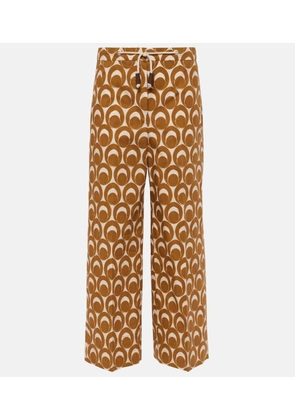 'S Max Mara Bray printed cotton poplin wide-leg pants