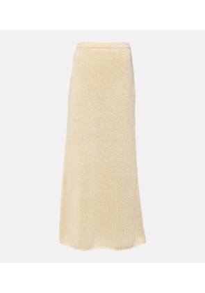 The Row Fumaia knitted silk maxi skirt