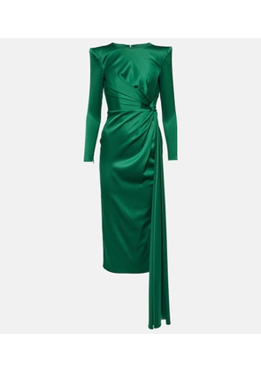 Alex Perry Draped satin crepe midi dress