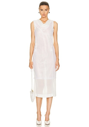 Bottega Veneta Double Layer Dress in Chalk - White. Size 34 (also in 36, 38).